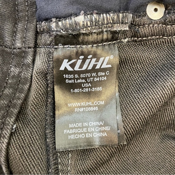Kuhl Womens Thermik Outdoor Black Jeans Straight Leg Drawstring, Size 14 Short - Picture 12 of 14